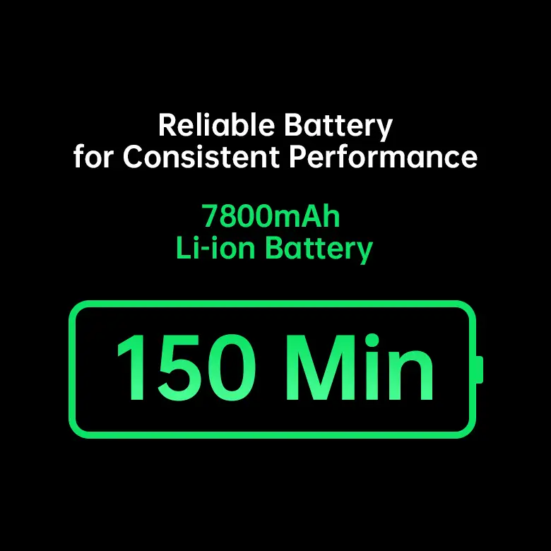 Robotic pool cleaner 7800mAh Li-ion battery for 150 min runtime